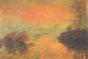 Claude Monet Sunset at Lavacourt oil painting picture wholesale